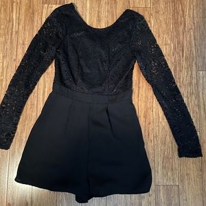 Three Pink Hearts Trixxi Black Lace Romper (AS)